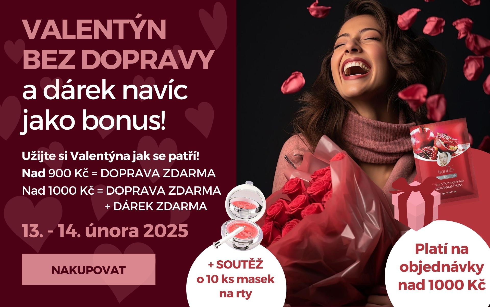 Valentýn BEZ DOPRAVY a s dárkem navíc jako bonus! ♥️