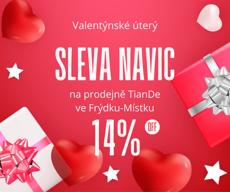 Valentýnská sleva 14 % na prodejně