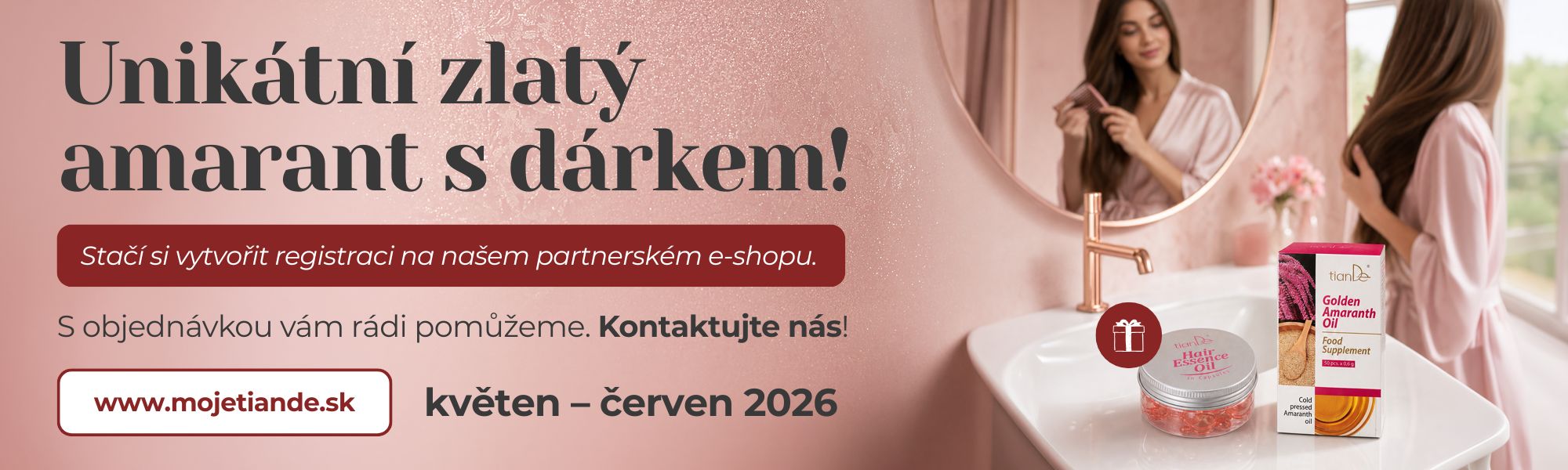 Zlatý amarant s dárkem