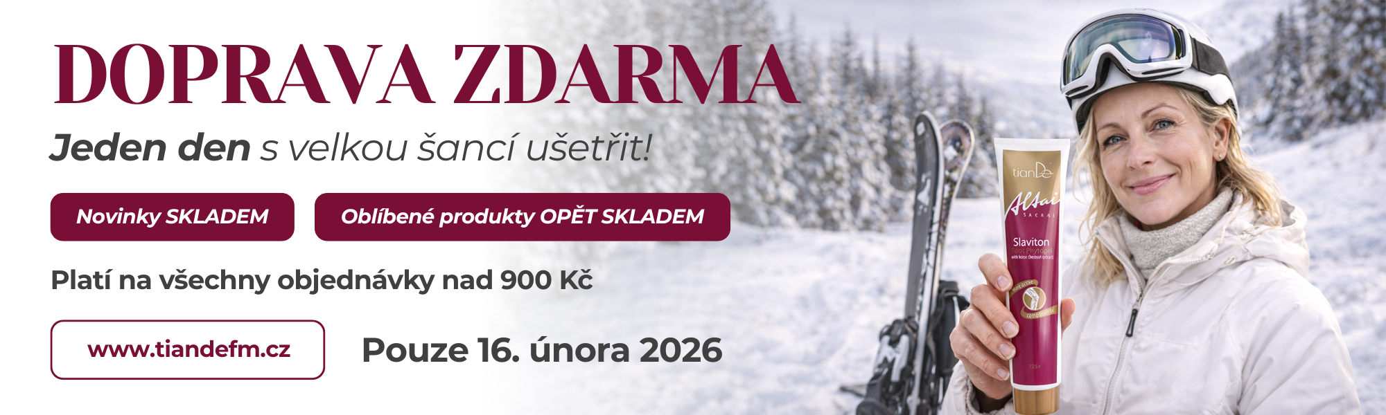 DOPRAVA ZDARMA jen jeden den!