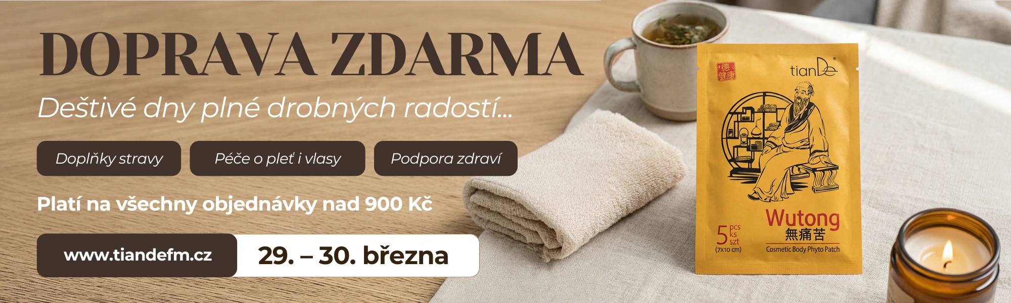 DOPRAVA ZDARMA jen 29. a 30. března 2026