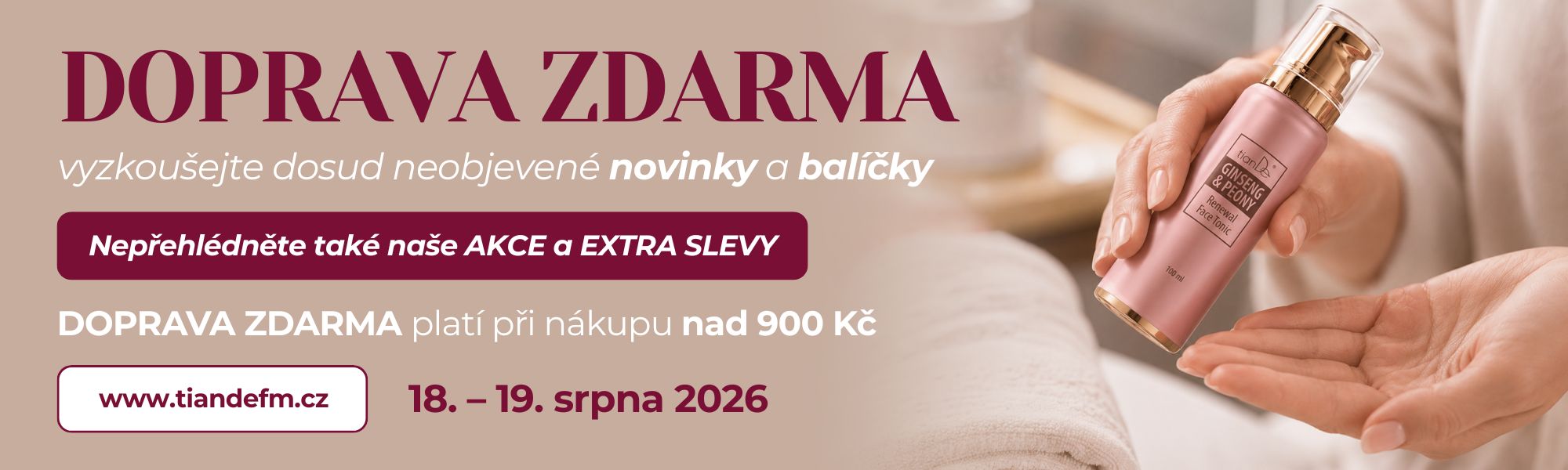 DOPRAVA ZDARMA je zpět!