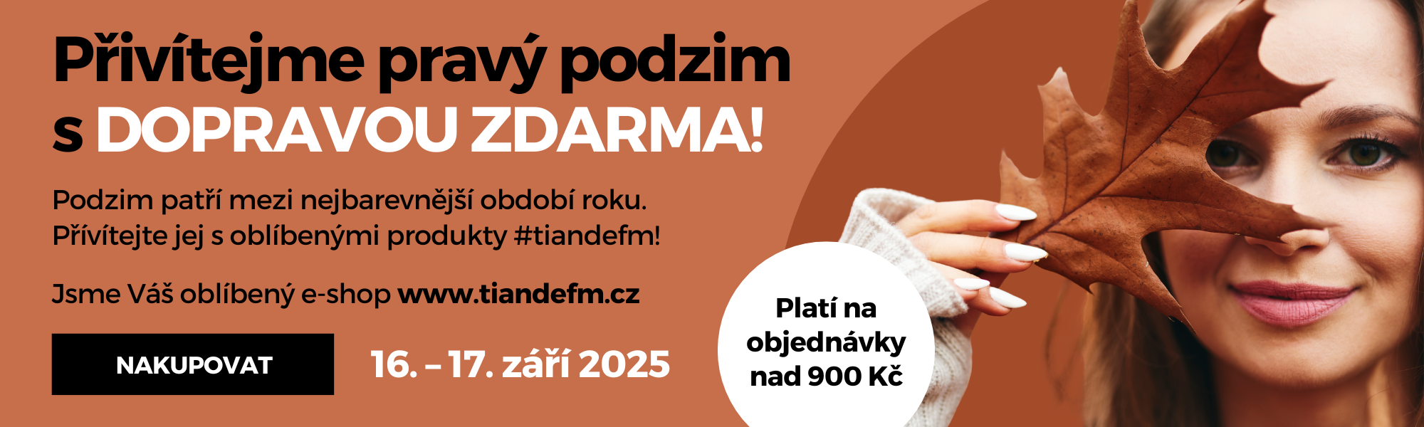 Přivítejme podzim s DOPRAVOU ZDARMA!