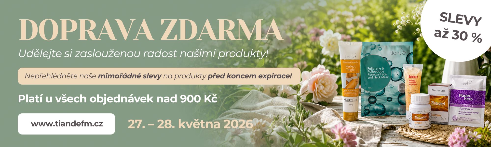 DOPRAVA ZDARMA a slevy expiraci