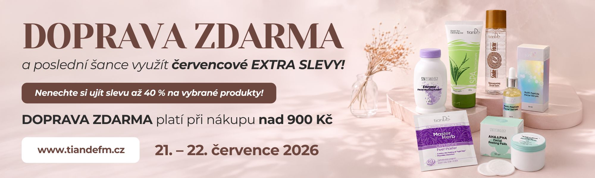 DOPRAVA ZDARMA a poslední šance na EXTRA SLEVY