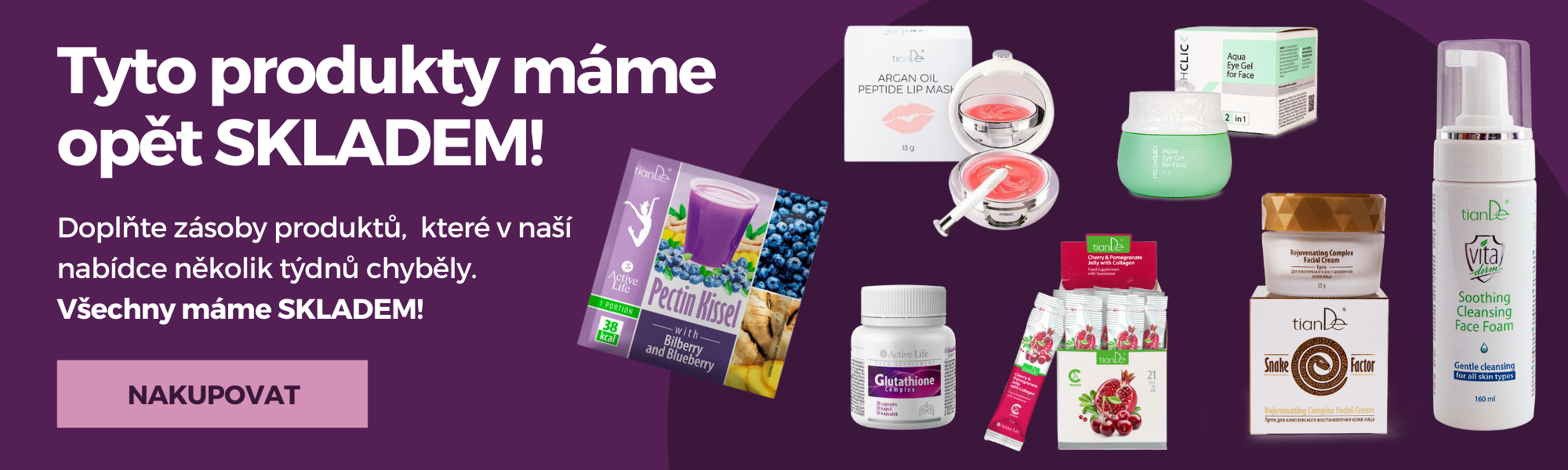 Vítáme zpět skladem tyto oblíbené produkty!