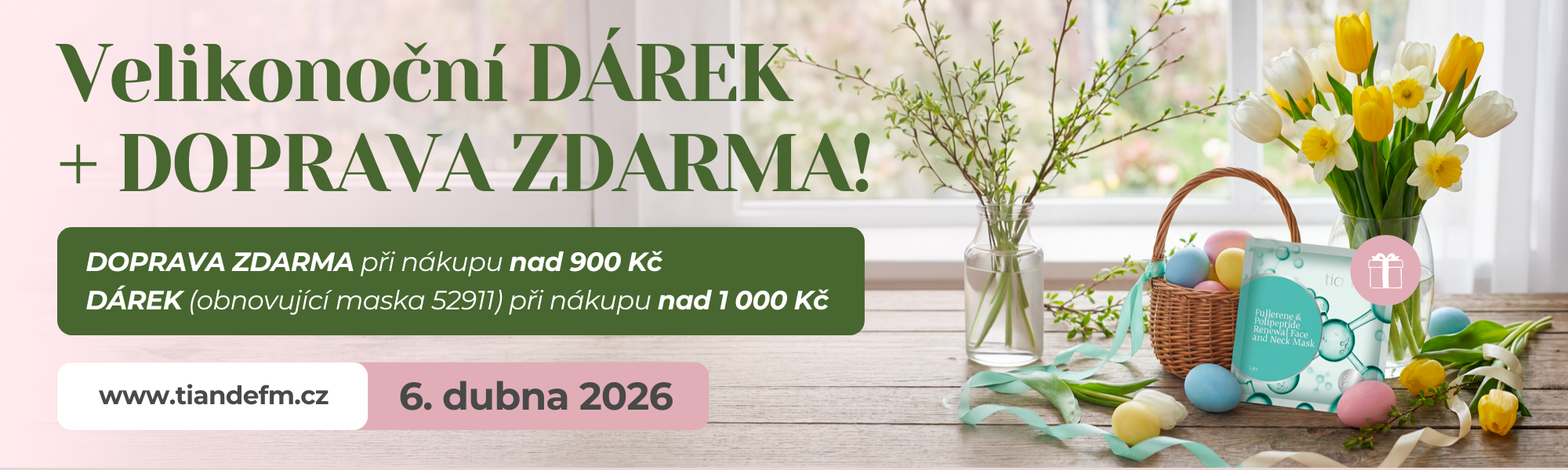 Velikonoční DOPRAVA ZDARMA + DÁREK