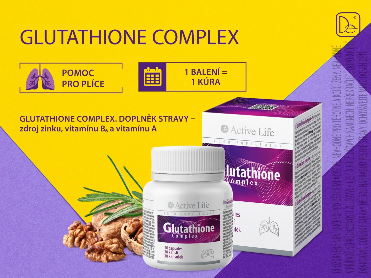 glutathion účinky Funkční komplex Glutathione pro podporu imunity, 1ks/30 kapslí Body: 30,0
