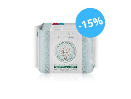 Ultra tenké dámské denní menstruační vložky Nebeská bavlna, 8 ks Body: 4,3