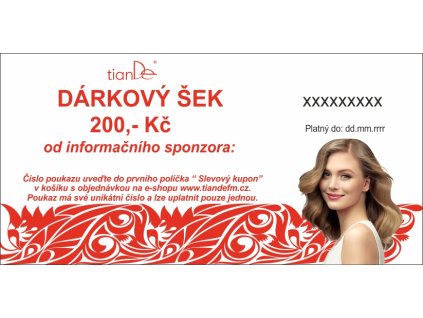 Dárkový šek 200,