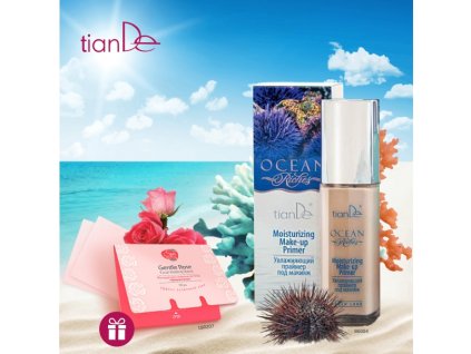 AKCE Hydratační báze pod make-up Ocean Riches + DÁREK Pleťové matující papírky Něžná růže