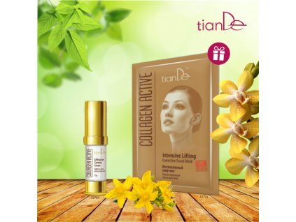 AKCE Liftingový krém na kontury očí Collagen Active + DÁREK Korigující maska na obličej Intenzivní lifting Collagen Active Body: 13,2