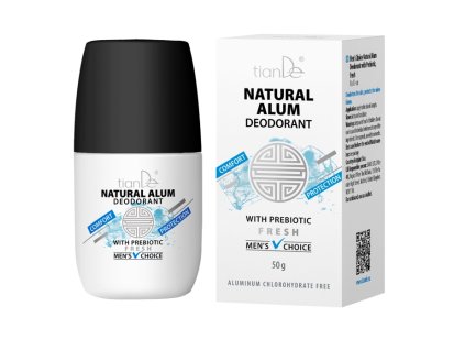 Kamencový deodorant s prebiotiky Men's Choice svěžest