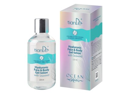 Hyaluronový gel lotion na obličej a tělo s mořskými řasami