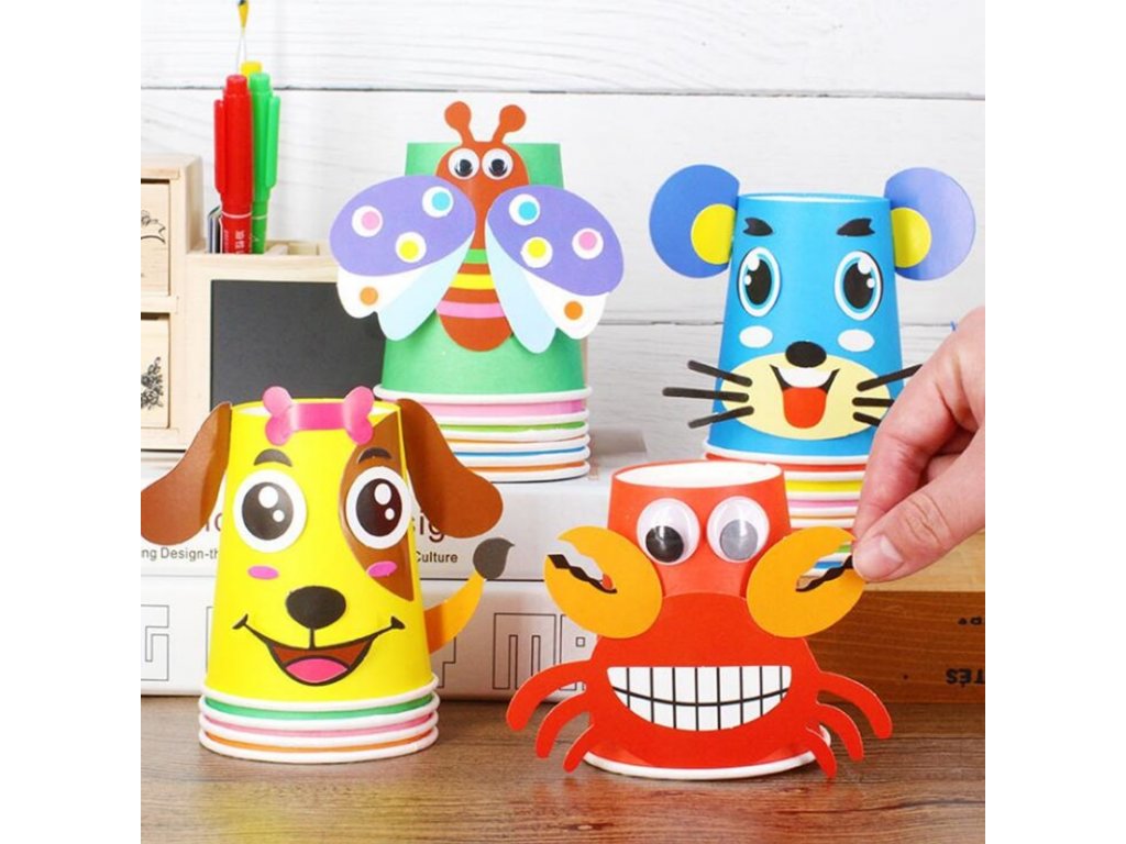 Deti - hračky pre deti - kreativita - detské tvorenie - papierové poháre -  TIANO.SK