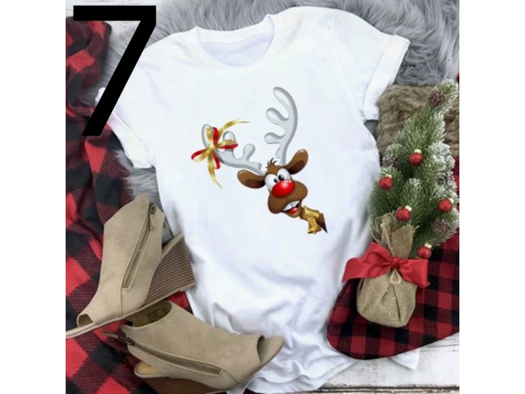 Dámske oblečenie - nadmerné veľkosti - vianoce - vianočné tričko s rôznymi  potlačami - dámske tričká - tričká s potlačou - TIANO.SK