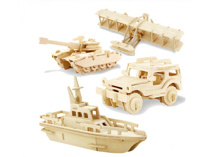 Darčeky pre deti hračky pre deti- 3D drevené puzzle na zostavení (Varianta 1)