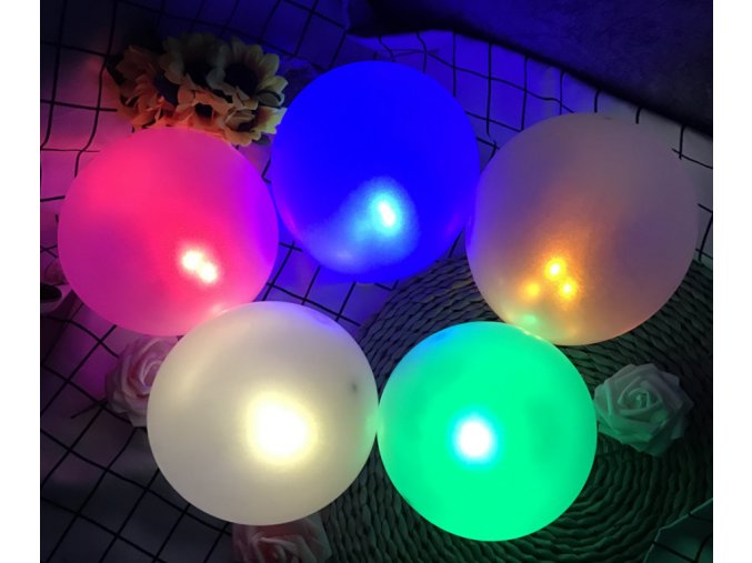 Dekorace- LED svetlá do balonků 10 ks / set- svatba, oslavy. narodeniny (Farba Biela)