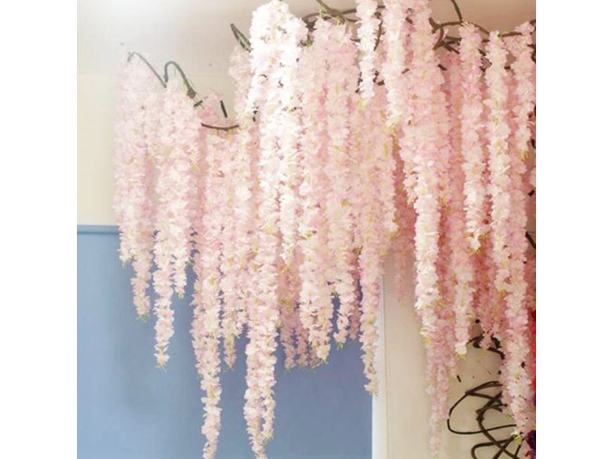 Dekorácie záhradné dekorácie umelé kvety lacné umelé kvety ako živé - kvetinové girlandy (Farba Biela)