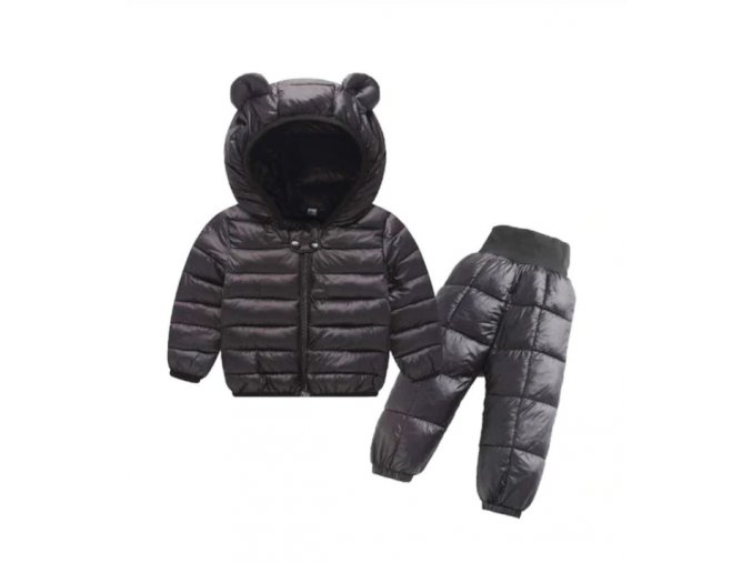 Detská zimná set súprava - bunda, nohavice Čierna (Velikost 12m)