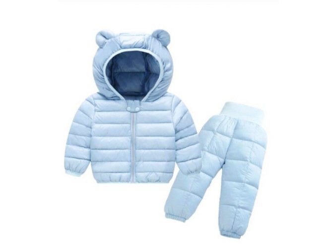 Detská zimná set súprava - bunda, nohavice Modrá (Velikost 12m)