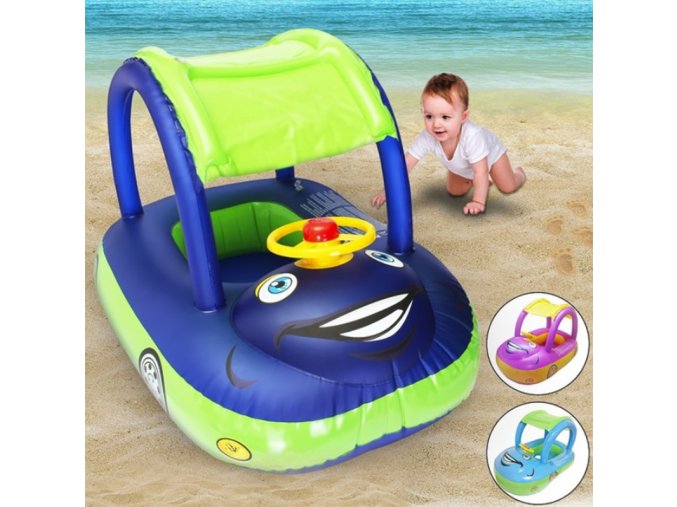 Dětské nafukovací autíčko do vody (Barva Růžová)