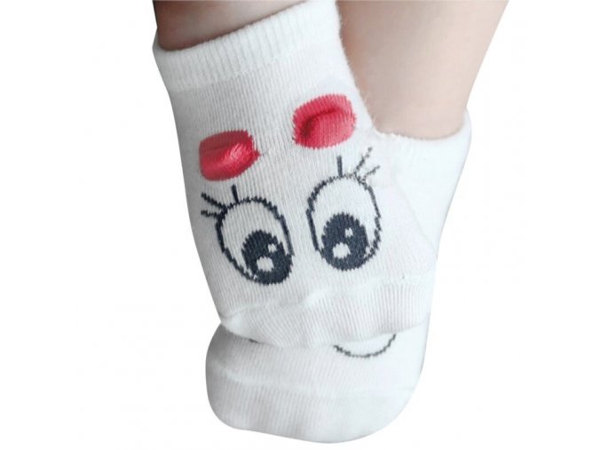 Detské ponožky - protišmykové ponožky pre najmenších (Farba Červená, Veľkosť 0-12M)