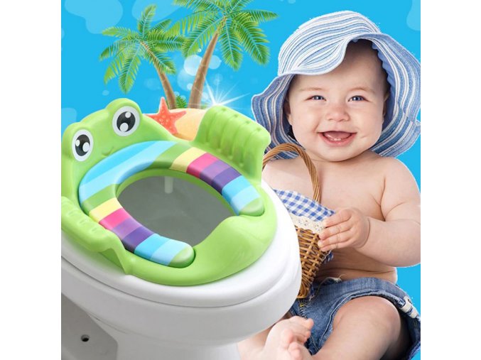 Koupelny- dětský adaptér na WC prkénko, sedátko- více barev VÝPRODEJ SKLADU (Barva Zelená)