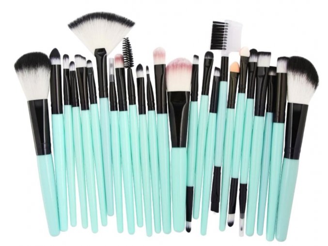 Pre ženy- profesionálne štetce na make-up, líčenie 25ks- TIP NA DARČEK PRE PRIATEĽKU NA VIANOCE (Farba Biela)