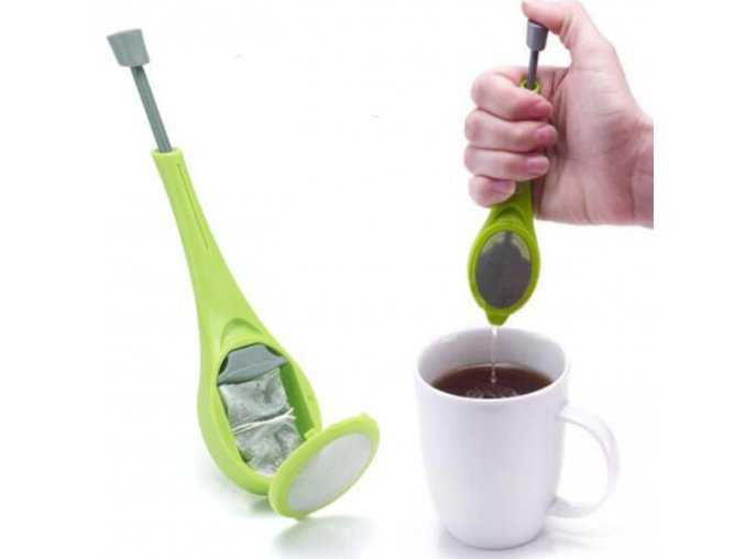 Kuchyňa- silikónový ručný odšťavovač čaju