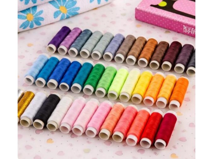 Sada farebných cievky nití pre šitie a vyšívanie 36 farebných- Výpredaj