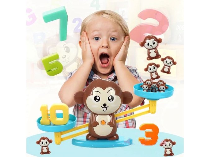 Hračky - matematika - darček k Vianociam - detská hra na rozvoj vzdelania vyvažovanie čísel - darček pre deti