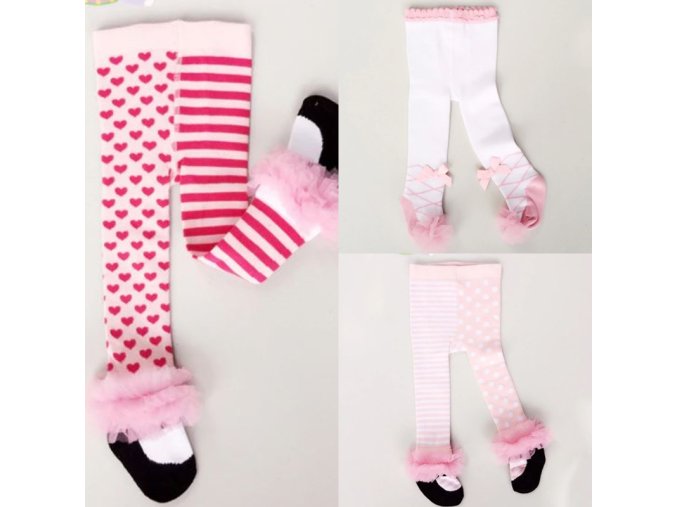 Detské oblečenie - ponožky - detské roztomilé pančuchy s krajkou - pančuchy - pančucháče