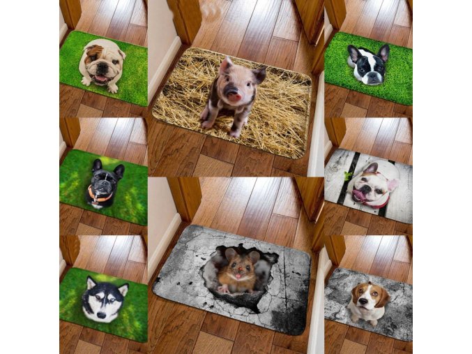 Predložka - rohožka - rohožka s potlačou psov a zvierat - pes - dekorácie - koberec