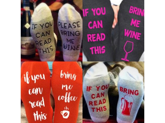 Ponožky - veselé ponožky -ponožky s vtipnými nápismi vhodný ako darček - vianočný darček - výpredaj skladu