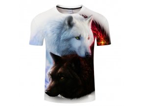3D Pánské tričko s vlkem až 4XL (Vel XXL)