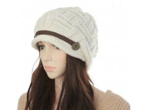 Dámská stylová čepice na zimu - různé barvy - SLEVA 70% (Barva Růžová)