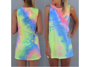 NOVINKA - Barevné neonové šaty (Velikost XL)