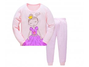 Dětské oblečení- růžové pyžamo pro dívky- VÝPRODEJ SKLADU (Varianta: 130)