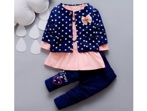 Dětské oblečení- set  pro dívky legíny, dlouhé stylové tričko a svetřík- VÝPRODEJ SKLADU (Vel 9m)