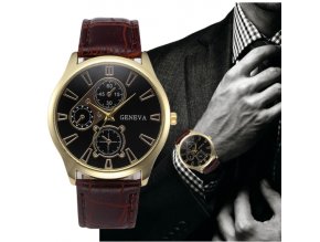 20625 elegantne panske hodinky s kozenym paskem tip na vianocny darcek