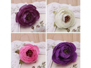 Hedvábné dekorativní růžičky - 10ks - SLEVA 80% (Barva Růžová)