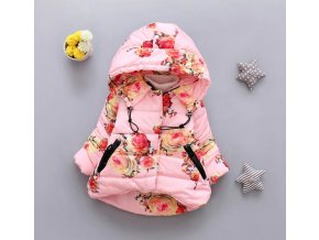 Pro děti- dívčí teplá růžová zimní bunda- VÝPRODEJ SKLADU (Velikosti 90)