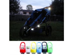 Pre deti- LED svetlo na detský kočík - viac farieb (Farba Biela)