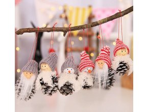 Vánoční dekorace- dekorace na stromeček šisky 2 druhy 3ks (Varianta: 2)