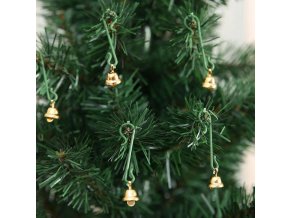 Vánoční dekorace- Vánoční mini zvonečky 50ks, zlatá a stříbrná barva- VÝPRODEJ SKLADU (Barva Zlatá)