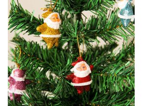 10940 vianocne dekoracie krasne ozdoby na vianocny stromcek santa 6ks vypredaj skladu