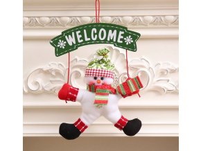 Vánoční dekorace- Vánoční ozdoby na okna nebo dveře santa a sněhulák- VÝPRODEJ SKLADU (Varianta: 2)