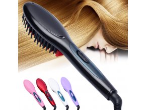 Pre ženy- profesionálny elektrický žehliaci kartáč- Vyhrievaný kefa pre narovnávanie vlasov, pre vlasy