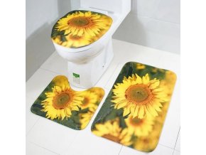 Kúpeľňa - záchod - kúpeľňová predložka - kúpeľňové predložky set - predložky so vzorom slnečnice